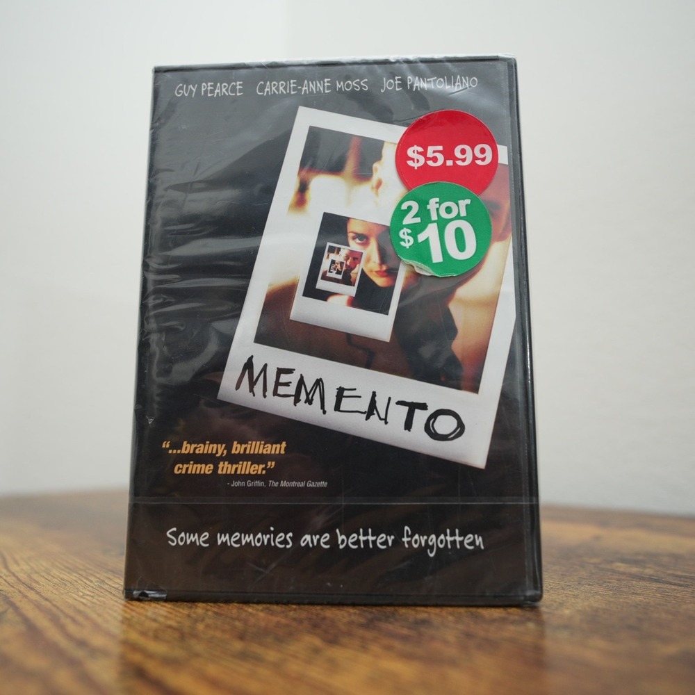 Memento DVD 2001 New‎ Sealed Christopher Nolan Wide Screen